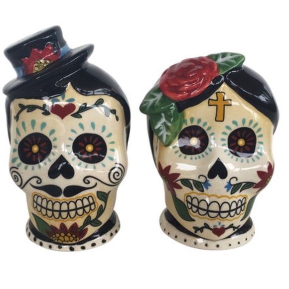 NWT Skull Salt & Pepper Shaker Day of the Dead - Picture 8 of 8
